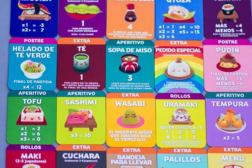 Test du jeu SUSHI GO PARTY les cartes